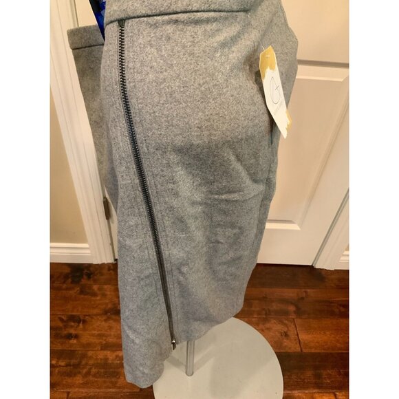 J.Crew Gray Wool "The Pencil Skirt" w/ Zipper Accent, Size 16 NWT! - Picture 4 of 6